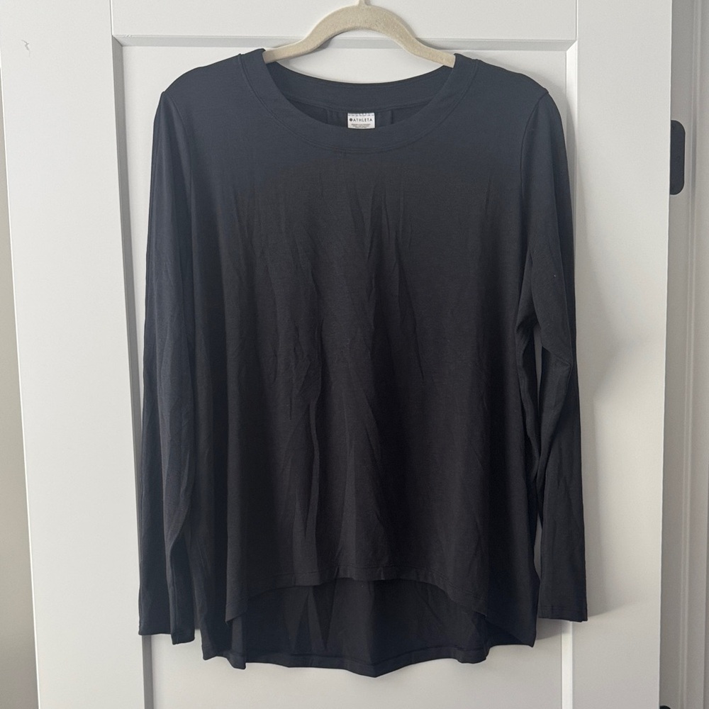 Athleta Black Long Sleeve Tee